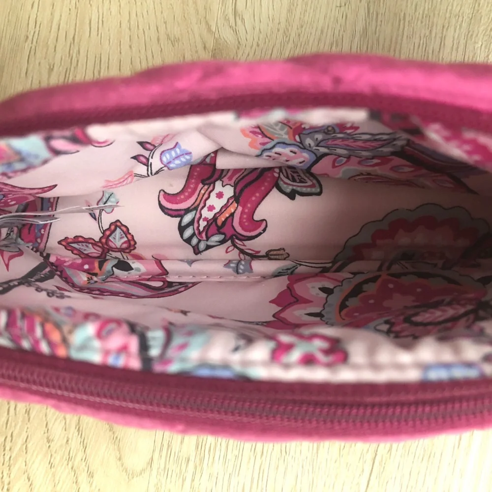 Vera Bradley Compact Organizer Majestic Magenta Velvet Pouch VGUC